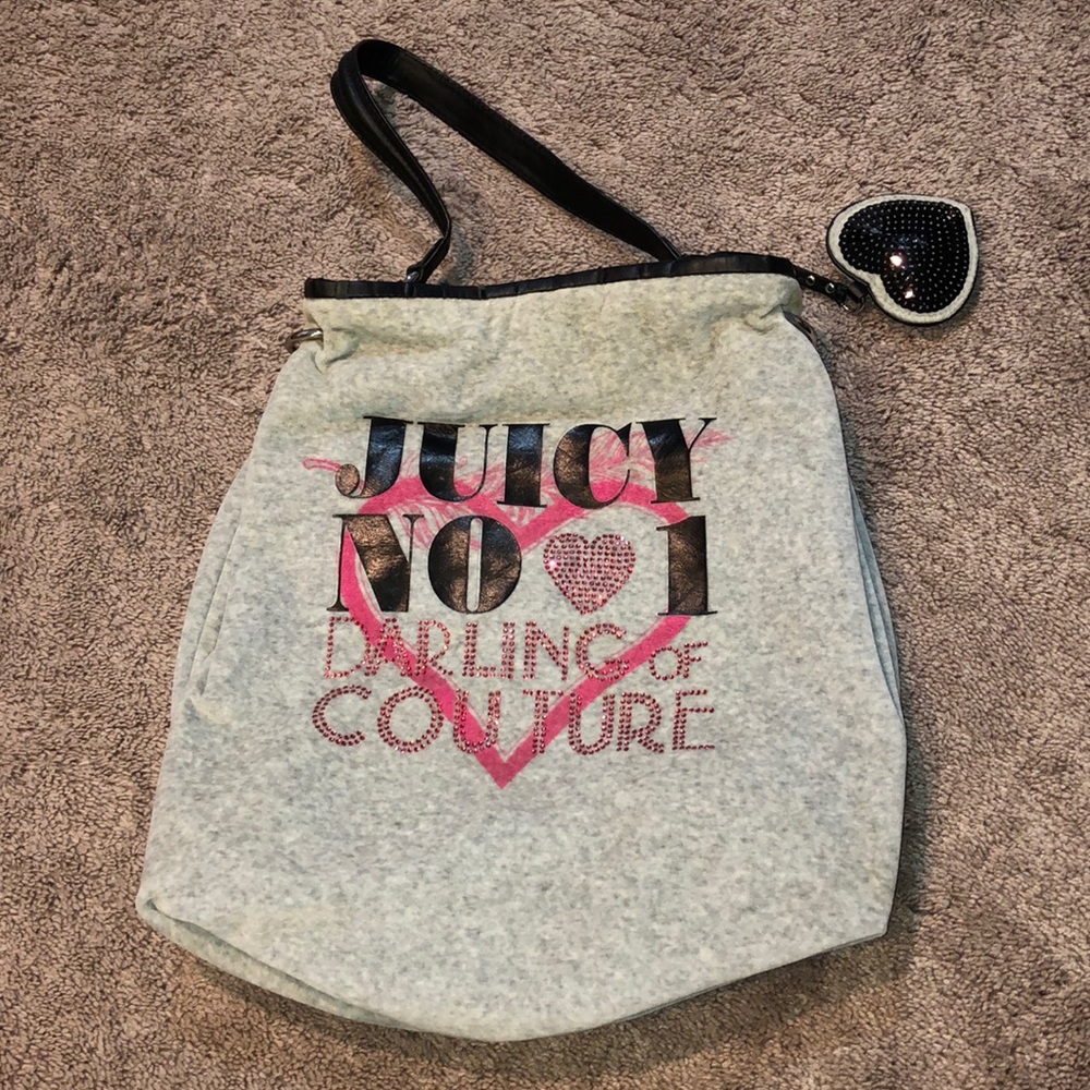 Juicy velour bedazzled tote